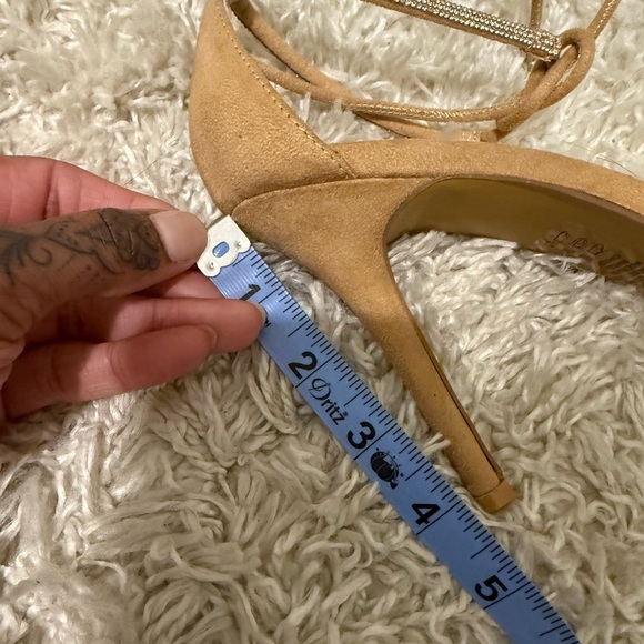 Express Gold Rhinestone Sandals - Picture 2 of 16
